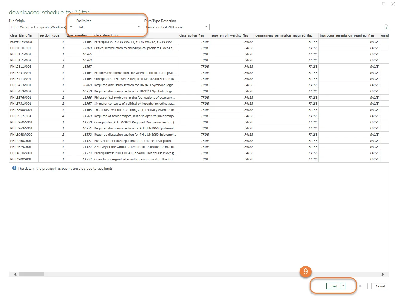 9. show Loading the downloaded data into Excel